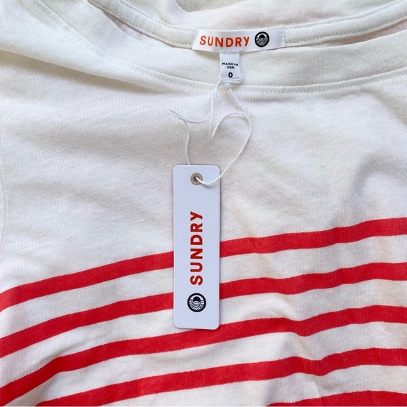 NWT Sundry Striped T-Shirt Dress - Picture 7 of 8